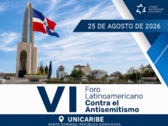 VI Foro Latinoamericano contra el Antisemitismo se realizará en Santo Domingo